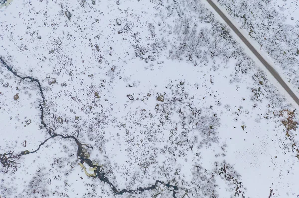 Вид Воздуха Белую Снежную Гору Лофотенских Островах Округ Нордланд Норвегия — стоковое фото