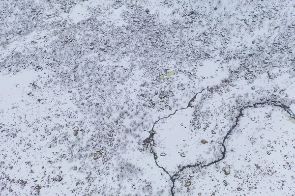 Nordland Norveç Avrupa Daki Lofoten Adalarındaki Beyaz Kar Dağının Hava — Stok fotoğraf