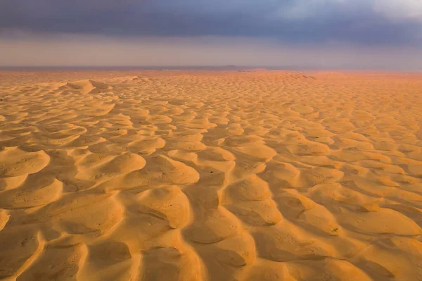 Vista Aérea Safari Deserto Vermelho Com Duna Areia Cidade Dubai — Fotografia de Stock