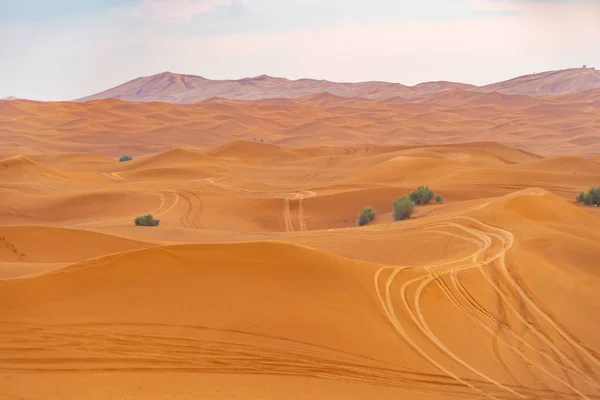 Red Desert Safari Met Zandduin Dubai City Verenigde Arabische Emiraten — Stockfoto