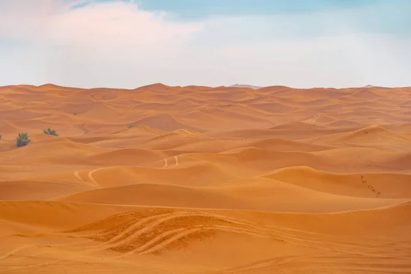 Red Desert Safari Písečnou Dunou Dubai City Spojených Arabských Emirátech — Stock fotografie