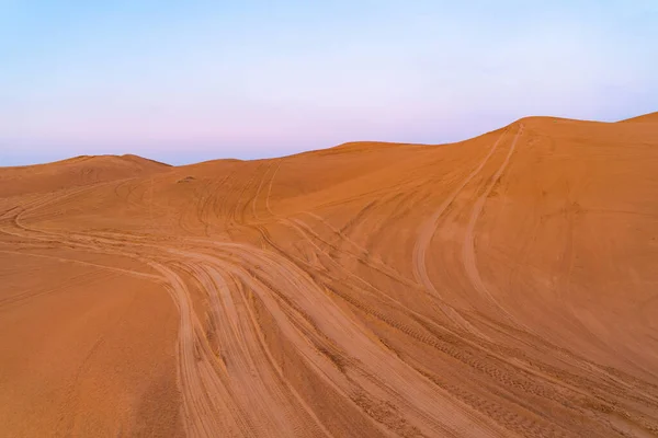 Red Desert Safari Písečnou Dunou Dubai City Spojených Arabských Emirátech — Stock fotografie