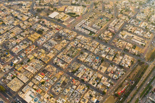 Flygfoto Över Dubai Downtown Skyline Förenade Arabemiraten Eller Förenade Arabemiraten — Stockfoto