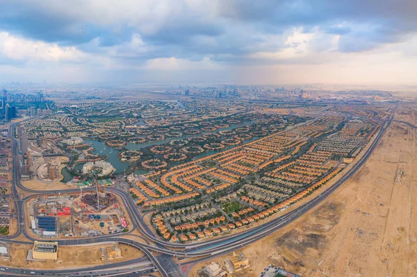 Vue Aérienne Île Jumeirah Dubai Downtown Skyline Aux Émirats Arabes — Photo