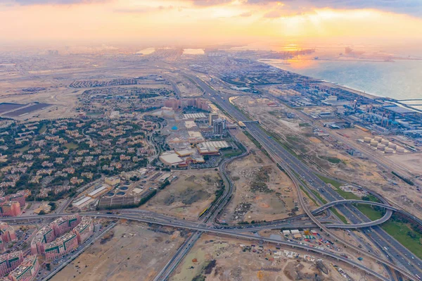 Vue Aérienne Île Jumeirah Dubai Downtown Skyline Aux Émirats Arabes — Photo