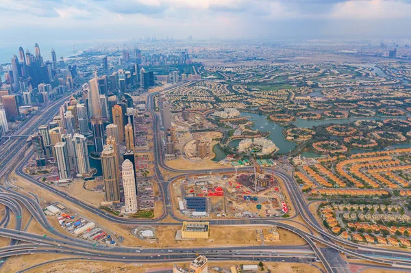 Vista Aérea Ilha Jumeirah Horizonte Dubai Downtown Emirados Árabes Unidos — Fotografia de Stock