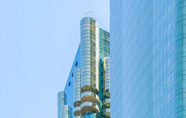 Mirando Hacia Arriba Edificios Oficinas Gran Altura Rascacielos Arquitecturas Distrito —  Fotos de Stock