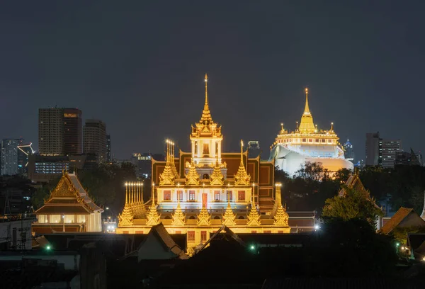 Loha Prasat Wat Ratchanatda Golden Mountain Pagoda Buddyjska Świątynia Lub — Zdjęcie stockowe