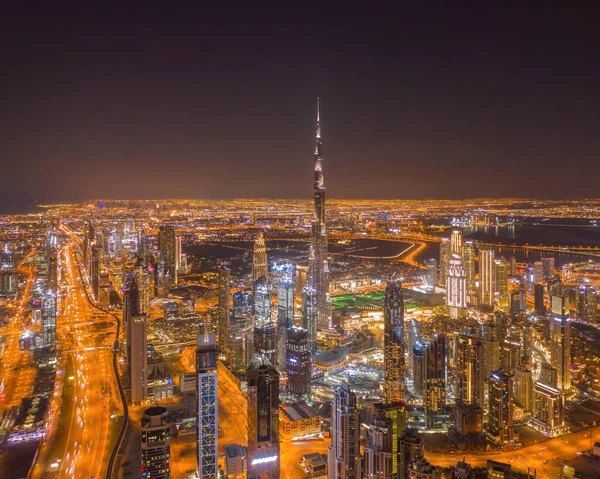Вид Воздуха Центр Дубая Шоссе Улицу Объединенных Арабских Эмиратах Оаэ — стоковое фото