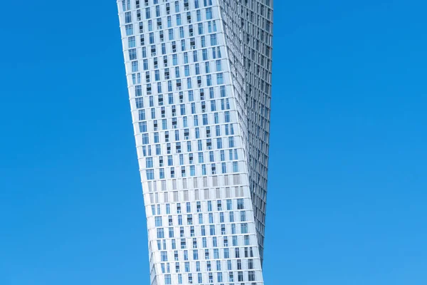 Padrão Janelas Edifícios Escritórios Projeto Fachada Arquitetura Vidro Com Reflexão — Fotografia de Stock