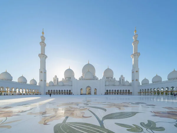 Sheikh Zayed Grand Mosque Center Abu Dhabi Förenade Arabemiratens Största — Stockfoto