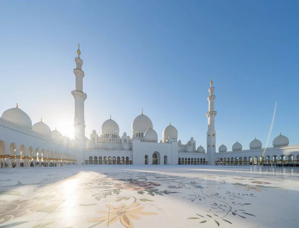 Sheikh Zayed Grand Mosque Center Abu Dhabi Maior Mesquita Nos — Fotografia de Stock