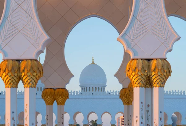 Sheikh Zayed Grand Mosque Center Abu Dhabi Maior Mesquita Nos — Fotografia de Stock