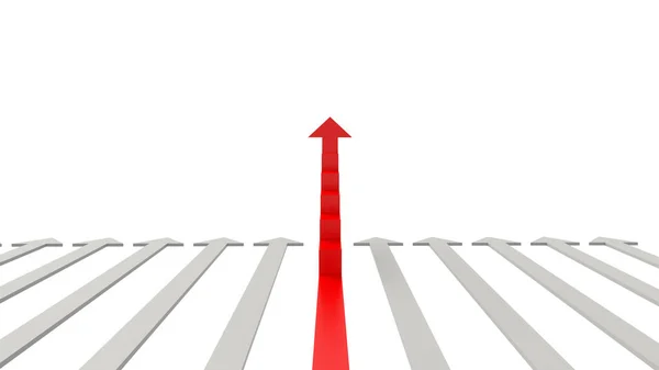 Growth Diagram Red Arrow Going Staircase Success Business Strategy Marketing — Stock Photo, Image