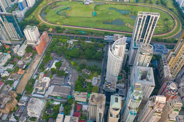 Aerial View Sathorn District Bangkok Downtown Skyline Thailand Financial District — Stock Photo, Image