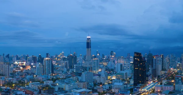 Вид Воздуха Район Phaya Thai Центр Бангкока Skyline Таиланд Финансовые — стоковое фото