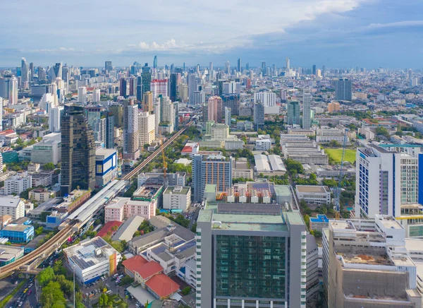 Vista Aérea Del Distrito Phaya Thai Bangkok Downtown Skyline Tailandia — Foto de Stock