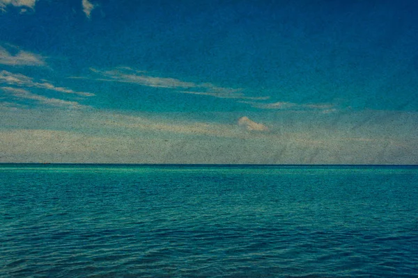 Krajobraz morze i niebo vintage — Zdjęcie stockowe