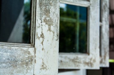 beyaz pencere eski ve doku