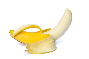 Pişmiş muz sarı izole