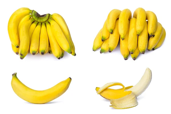 Vařené banán žluté, samostatný — Stock fotografie