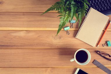 Üstten Görünüm Resepsiyon ahşap ve ofis donanımları