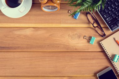 Üstten Görünüm Resepsiyon ahşap ve ofis donanımları