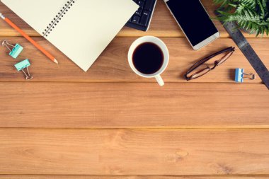 Üstten Görünüm Resepsiyon ahşap ve ofis donanımları