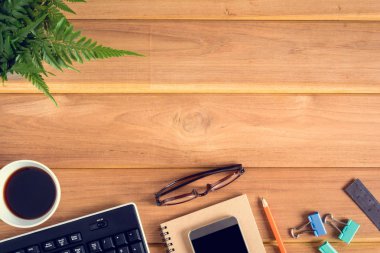 Üstten Görünüm Resepsiyon ahşap ve ofis donanımları