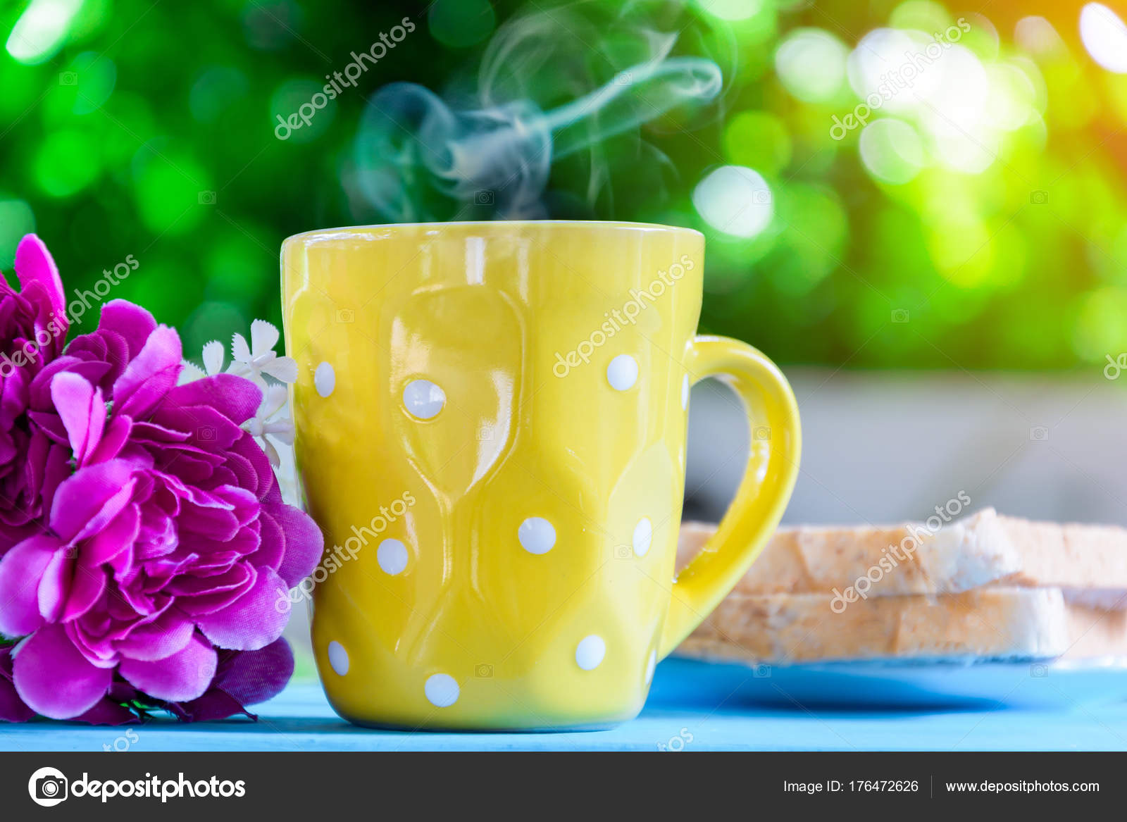 pics Sunrise Purple Flowers Good Morning https depositphotos com 176472626 stock photo good morning black coffee cup html