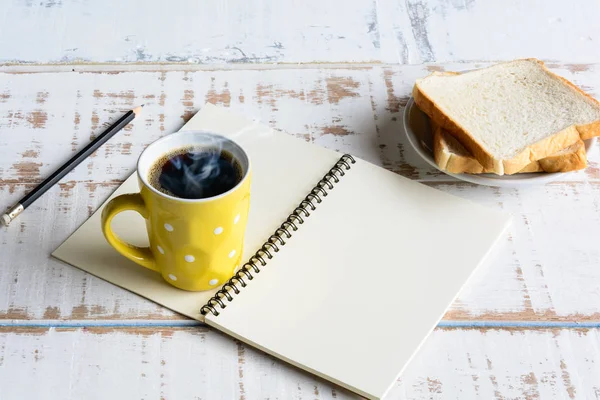 Guten Morgen schwarze Kaffeetasse — Stockfoto