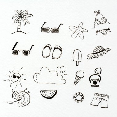 Yaz kroki sembolü doodle