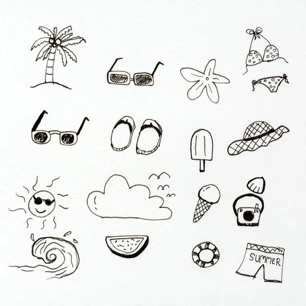 Garabato verano bosquejo símbolo —  Fotos de Stock