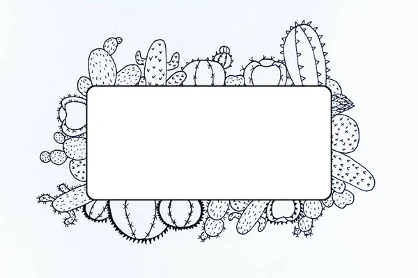 Doodle кактус дизайн — стокове фото