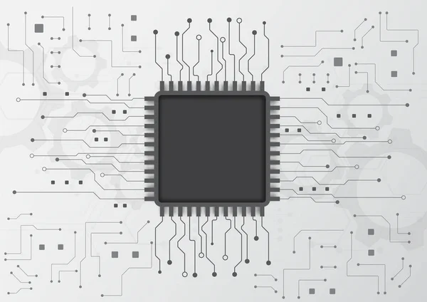 Circuit imprimé technologie fond — Image vectorielle