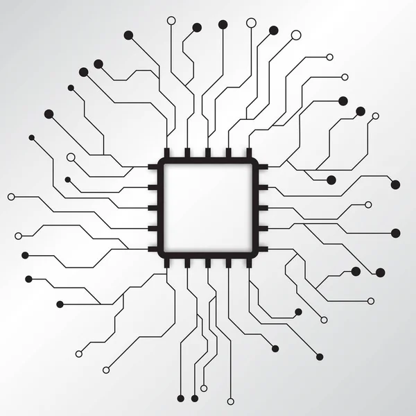 Hintergrund der Leiterplattentechnik — Stockvektor