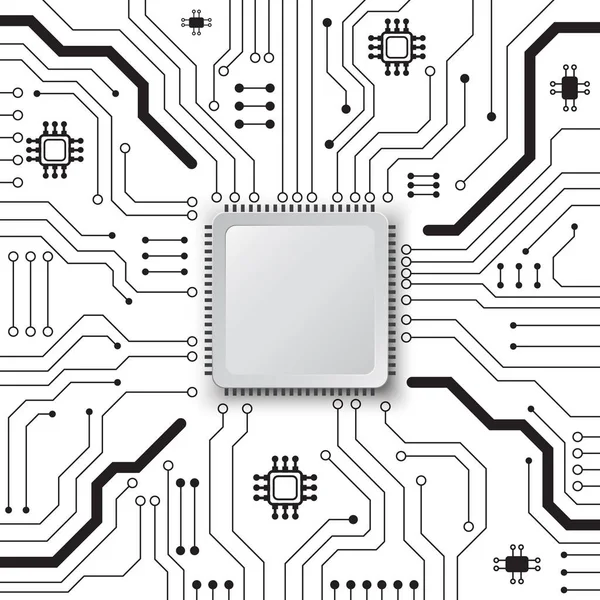 Hintergrund der Leiterplattentechnik — Stockvektor