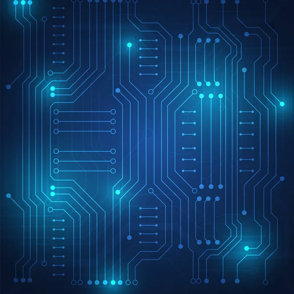 Circuit imprimé technologie fond — Image vectorielle