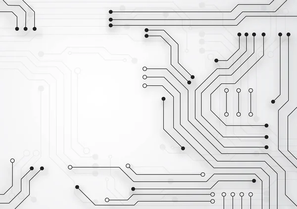 Circuit imprimé technologie fond — Image vectorielle