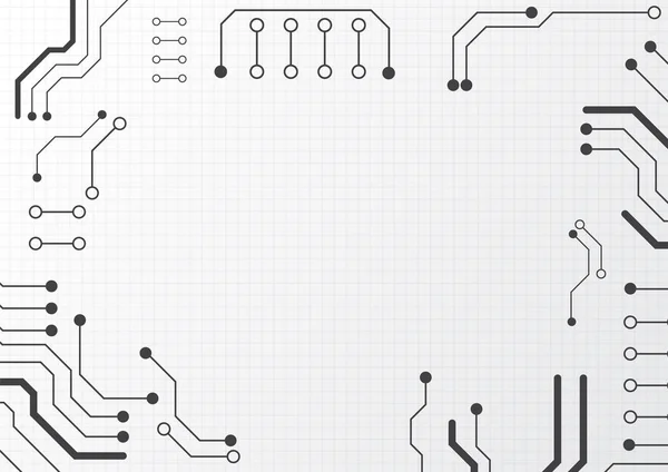 Circuit imprimé technologie fond — Image vectorielle