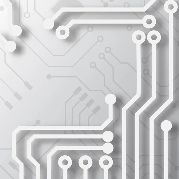 Circuit imprimé technologie fond — Image vectorielle