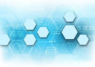 Altıgen teknoloji arka planı yumuşak devre kartı yüksek teknolojili dijital veri bağlantı sistemi ve bilgisayar elektronik desing