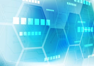 Altıgen teknoloji arka planı yumuşak devre kartı yüksek teknolojili dijital veri bağlantı sistemi ve bilgisayar elektronik desing