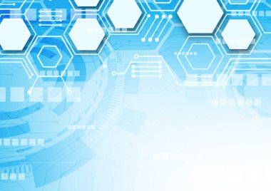 Altıgen teknoloji arka planı yumuşak devre kartı yüksek teknolojili dijital veri bağlantı sistemi ve bilgisayar elektronik desing