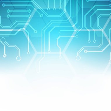 Altıgen teknoloji arka planı yumuşak devre kartı yüksek teknolojili dijital veri bağlantı sistemi ve bilgisayar elektronik desing