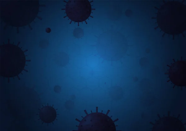 Virus Covid Latar Belakang Dan Sel Sel Berbahaya Penyakit Menular - Stok Vektor