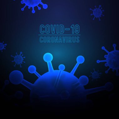 Virüs COVID-19 arka plan ve Tehlikeli hücreler, ilaç ve aşı ile bulaşıcı ağır hastalıklar