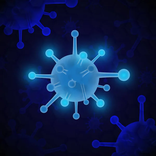 Virus Covid Bakgrund Och Farliga Celler Allvarliga Smittsamma Sjukdomar Med — Stock vektor
