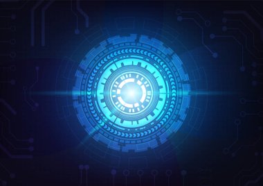 Yüksek teknolojili dijital veri bağlantı sistemi ve bilgisayar elektronik desing ile devre teknolojisi arka planı