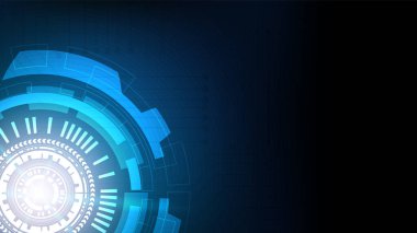 Yüksek teknolojili dijital veri bağlantı sistemi ve bilgisayar elektronik desing ile devre teknolojisi arka planı